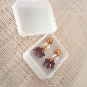 🆕 Stainless steel Gold 🟣 earrings